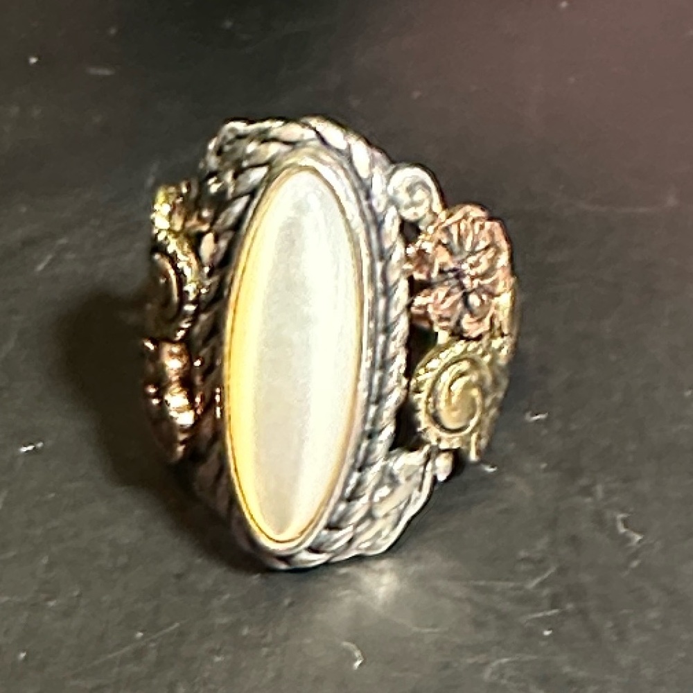 Carolyn Pollack ring 925 sterling silver mother of pearl  American west 6